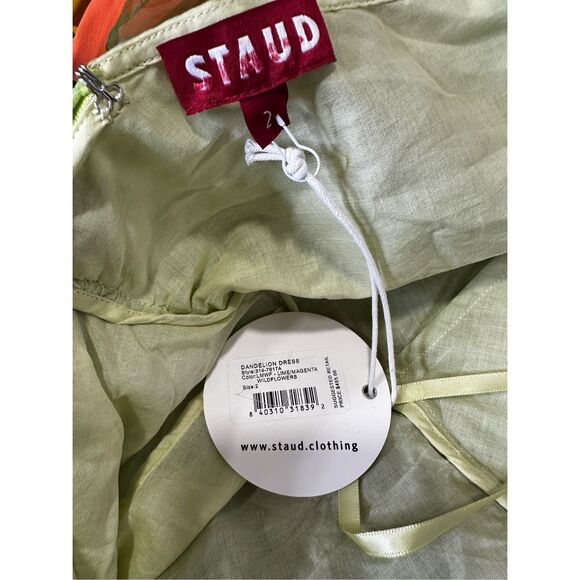 NWT STAUD Ombré Floral Tie Strap Gown Size 2 $495 - Picture 10 of 10